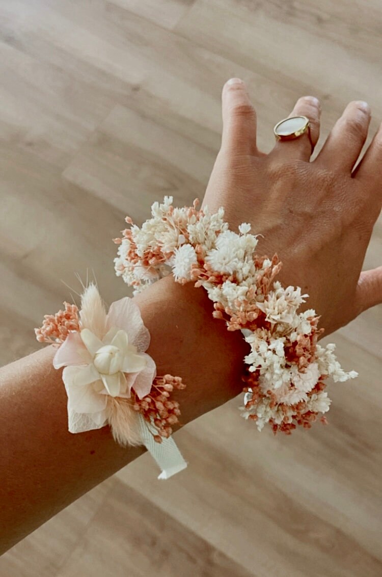 Barrette fleurs séchées SUNSET, accessoires mariages et autres évènements. Bouquets, Peignes, couronnes, bracelets, boutonnières, barrettes. Product vendor